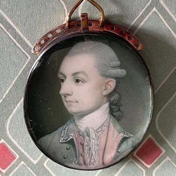 Samuel Shelley, miniature portrait of a dapper gentleman