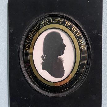John Miers, painted silhouette of a gentleman