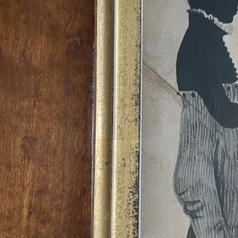 Painted silhouette of a Regency lady with her little son