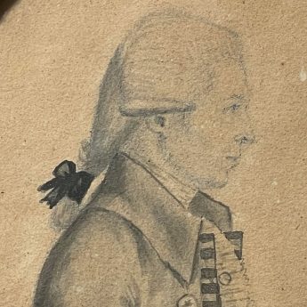 Pair of pencil portrait of George & Sarah Drayton of Gloucester