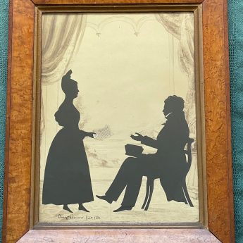Augustin Edouart, cut silhouette of Mr & Mrs Campbell of Strachier