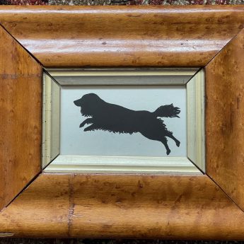 Augustin Edouart, cut silhouette of a dog rescued from his scrapbook