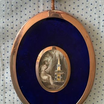 Mrs Anne Mee, miniature portrait of a lady
