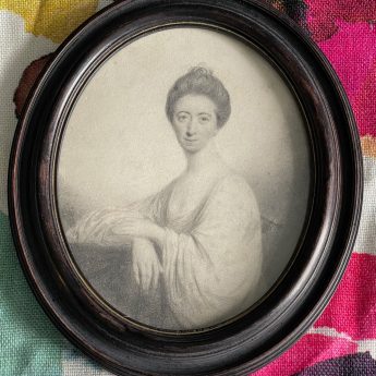 John Taylor, plumbago portrait on vellum of Mrs Richardson