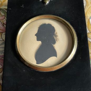 Joshua Trewinnard, painted silhouette of a lady