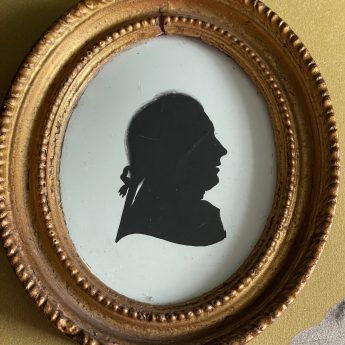 John Miers, silhouette on plaster of a gentleman circa 1782