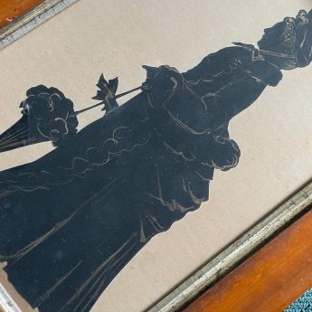 Benjamin Pearce the Younger, cut and bronzed silhouette of a lady