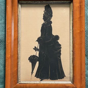 Benjamin Pearce the Younger, cut and bronzed silhouette of a lady