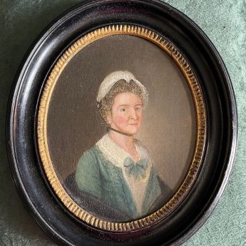 George Roth, small oil portrait of a lady, named