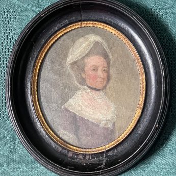 George Roth, pair of miniature oil portraits of Miss James and her mother