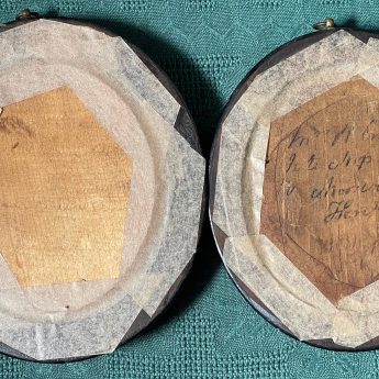 George Roth, pair of miniature oil portraits of Miss James and her mother