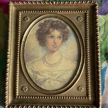 Watercolour portrait of Miss Brunton, later Mrs Yates, the actress