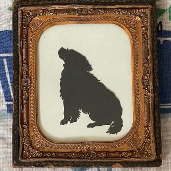 Augustin Edouart, cut silhouette of a small dog