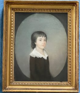 Pastel portrait of John Warren as a boy