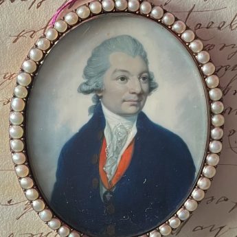 Richard Crosse, miniature portrait of Sir George Ramsey