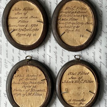 James Ferguson, plumbago portrait miniature family group