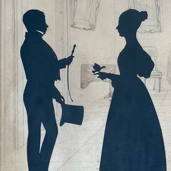 Augustin Edouart, silhouette conversation piece of the Clements Family, Ireland