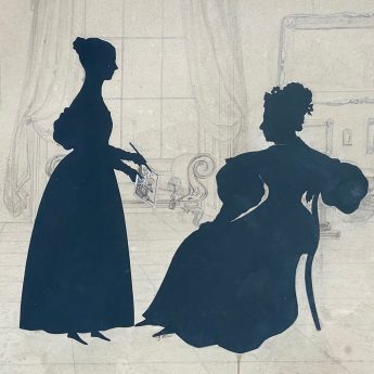 Augustin Edouart, silhouette conversation piece of the Clements Family, Ireland