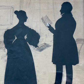 Augustin Edouart, silhouette conversation piece of the Clements Family, Ireland