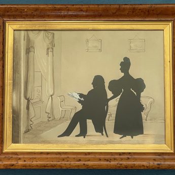Augustin Edouart, cut silhouette conversation group, signed and dated 1834