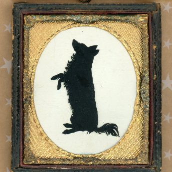 Augustin Edouart cut silhouette of a dog