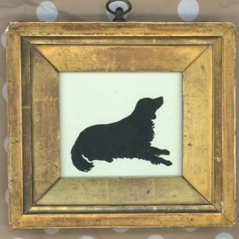 Augustin Edouart cutting of a dog