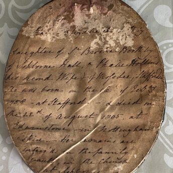 Sarah Harrington, hollow-cut silhouette of Maria Elizabeth Boothby