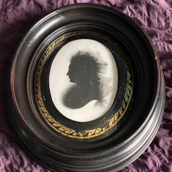 John Miers, silhouette of a lady on plaster