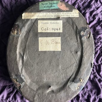 John Miers, silhouette of a lady on plaster