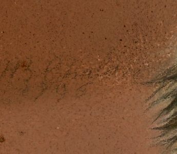 HB Chalon, pastel portrait of a dog dated 1795