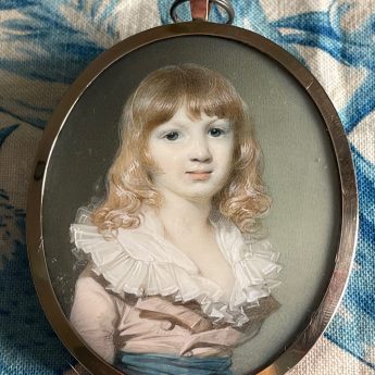 George Engleheart, a pair of miniature portrait of Harriet Reid and her son Nevile