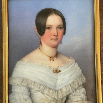 Jacob Spelter, miniature portrait on porcelain