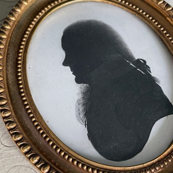 J. Thomason, silhouette painted on plaster of a gentleman