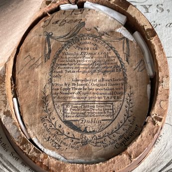 J. Thomason, silhouette painted on plaster of a gentleman