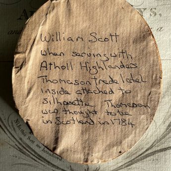 J. Thomason, silhouette painted on plaster of a gentleman