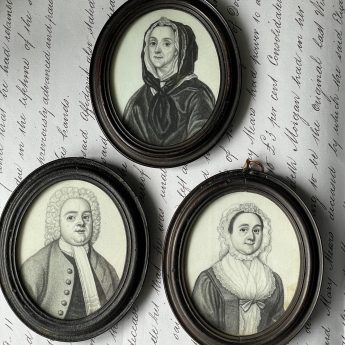 James Ferguson, family group of plumbago portraits