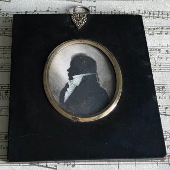 Thomas London, a pair of silhouettes painted on ivory