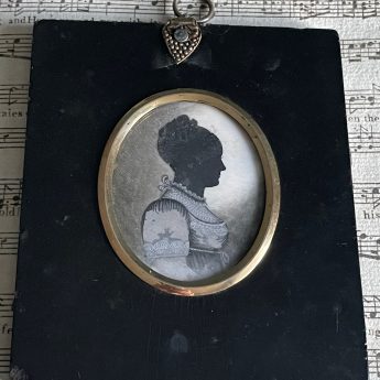 Thomas London, a pair of silhouettes painted on ivory