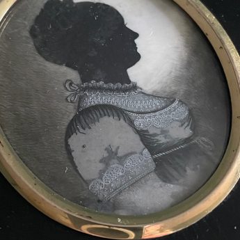 Thomas London, a pair of silhouettes painted on ivory