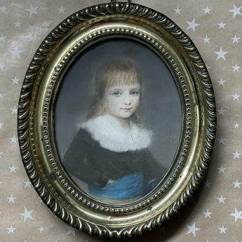 Lewis Vaslet, pastel portrait of a child
