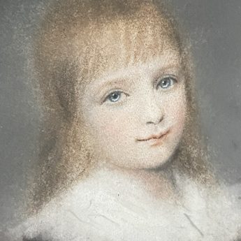 Lewis Vaslet, pastel portrait of a child