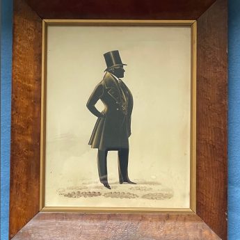 Royal Victoria Gallery, cut and gilded silhouette of a gentleman