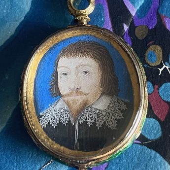 Miniature portrait of a 17th century nobleman