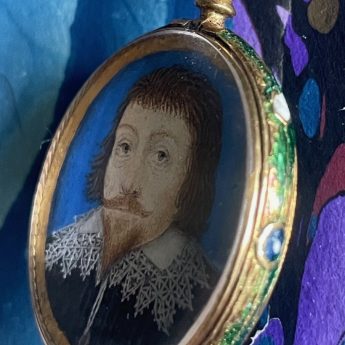 Miniature portrait of a 17th century nobleman