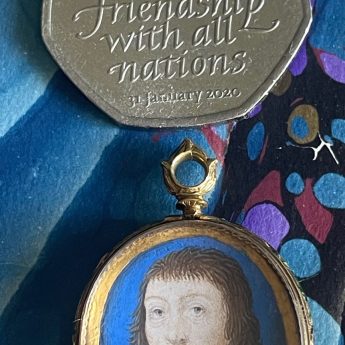 Miniature portrait of a 17th century nobleman
