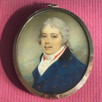 Samuel Shelley, miniature portrait of George Powney