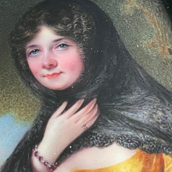 Horace Hone, enamel miniature portrait of Mrs Bernard