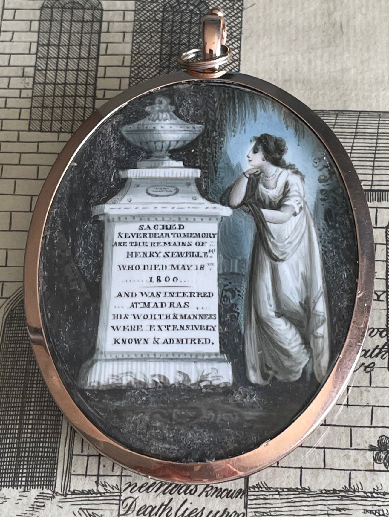 Memorial miniature dedicated to Henry Sewell