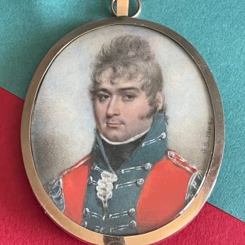 miniature portrait of an officer from the Chichester Family