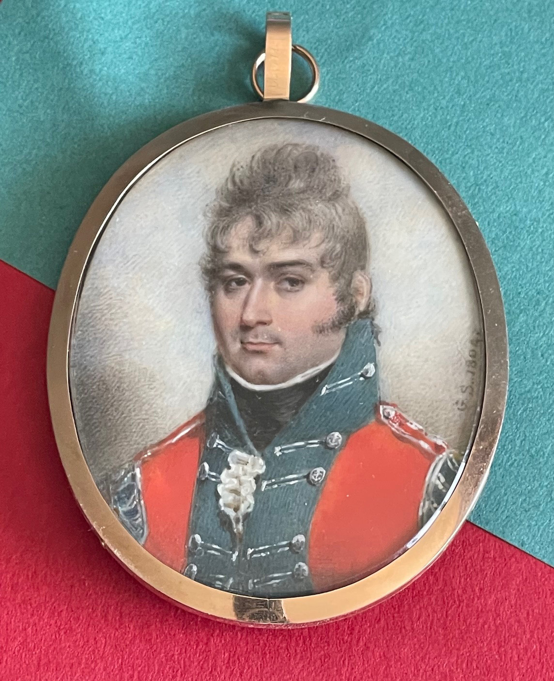 miniature portrait of an officer from the Chichester Family
